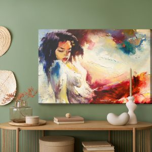 Peinture sur toile Oil Painting Of A Beautiful Sexy Girl – Image 5
