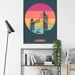 Affiche Pont De La Tour D'époque Cadre Aluminium Couleur Le Noir – Image 9