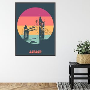 Affiche Pont De La Tour D'époque Cadre Aluminium Couleur Le Noir – Image 8