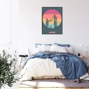 Affiche Pont De La Tour D'époque Cadre Aluminium Couleur Le Noir – Image 3