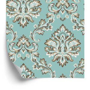 Papier Peint Turquoise - Ornement De Style Baroque – Image 2
