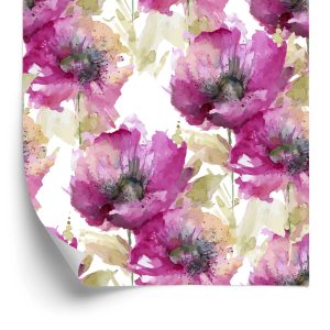 Papier Peint Coquelicots Peints À L'aquarelle – Image 2