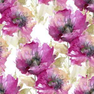 Papier Peint Coquelicots Peints À L'aquarelle – Image 1