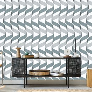 Papier Peint Géométrique - Vagues Modernes – Image 5