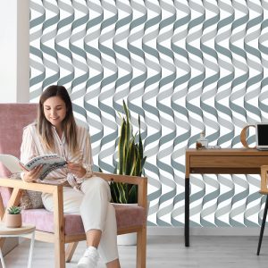 Papier Peint Géométrique - Vagues Modernes – Image 7