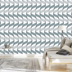 Papier Peint Géométrique - Vagues Modernes – Image 3