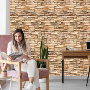 Papier Peint Effet 3D En Pierre D'ardoise – Image 7