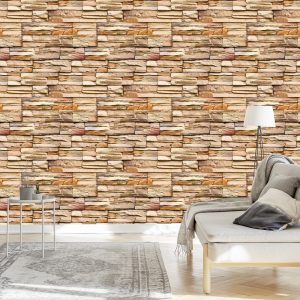 Papier Peint Effet 3D En Pierre D'ardoise – Image 3