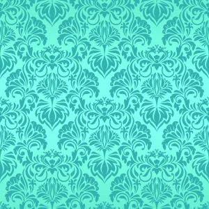Papier Peint Beaux Ornements De Fleurs Turquoises – Image 1