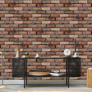 Papier Peint Ornement 3D Effet Brique Moderne Pour Salon – Image 5