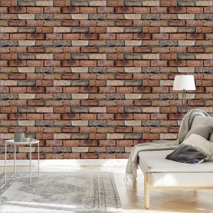 Papier Peint Ornement 3D Effet Brique Moderne Pour Salon – Image 3