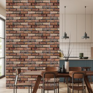 Papier Peint Ornement 3D Effet Brique Moderne Pour Salon – Image 4