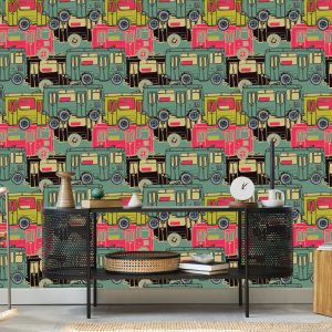 Papier Peint Pour Les Enfants - Bus Colorés – Image 5