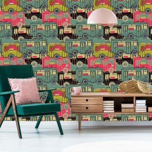 Papier Peint Pour Les Enfants - Bus Colorés – Image 6