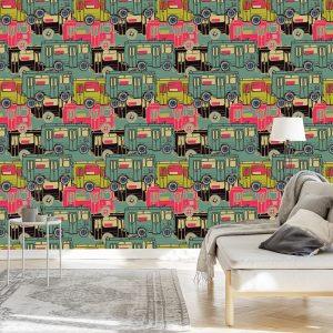 Papier Peint Pour Les Enfants - Bus Colorés – Image 3