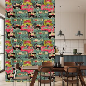 Papier Peint Pour Les Enfants - Bus Colorés – Image 4