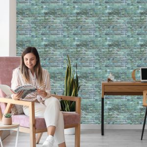 Papier Peint Briques Colorées - Effet 3D – Image 7