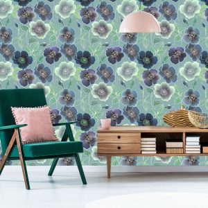 Papier Peint Belles Fleurs Dans Un Style Vintage – Image 6