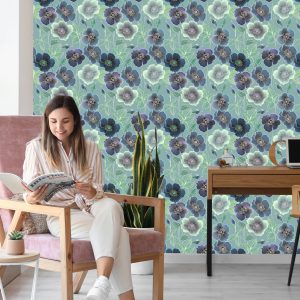 Papier Peint Belles Fleurs Dans Un Style Vintage – Image 7