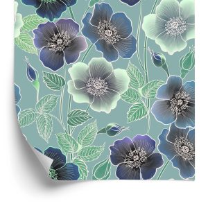 Papier Peint Belles Fleurs Dans Un Style Vintage – Image 2