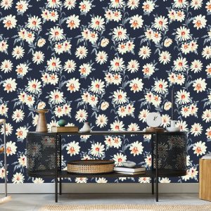 Papier Peint Fleurs - Marguerites Peintes – Image 5