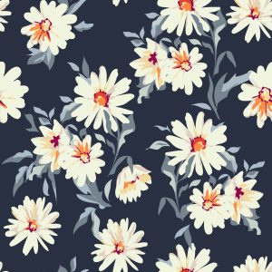Papier Peint Fleurs - Marguerites Peintes – Image 1