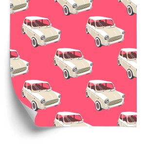 Papier Peint Pour Les Enfants - Voitures Emblématiques Au Style Rétro – Image 2