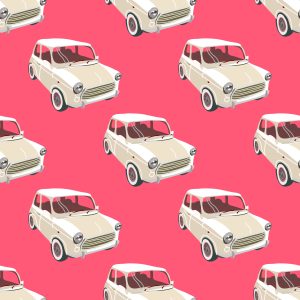 Papier Peint Pour Les Enfants - Voitures Emblématiques Au Style Rétro – Image 1