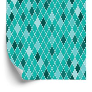 Papier Peint Diamants Turquoises Modernes – Image 2