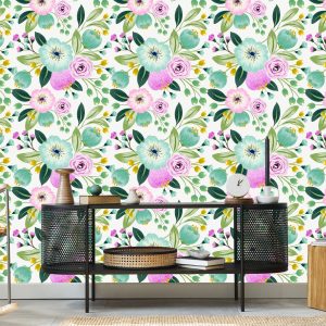 Papier Peint Fleurs Printanières Colorées – Image 5