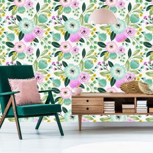 Papier Peint Fleurs Printanières Colorées – Image 6