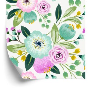 Papier Peint Fleurs Printanières Colorées – Image 2