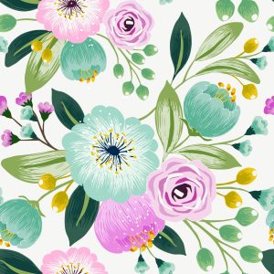 Papier Peint Fleurs Printanières Colorées – Image 1
