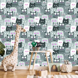 Papier Peint Pour Les Enfants - Chatons Souriants – Image 5