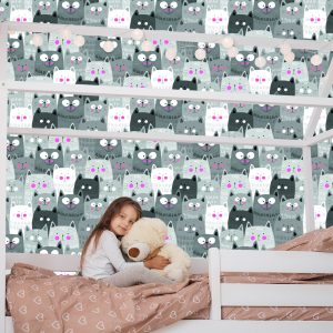 Papier Peint Pour Les Enfants - Chatons Souriants – Image 7