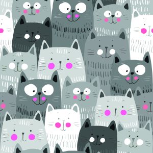 Papier Peint Pour Les Enfants - Chatons Souriants – Image 1
