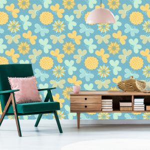 Papier Peint Pour Les Enfants - Papillons Et Fleurs – Image 6