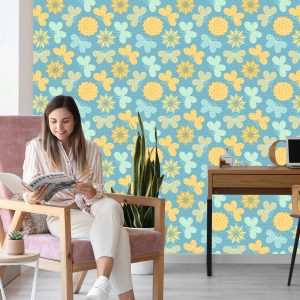 Papier Peint Pour Les Enfants - Papillons Et Fleurs – Image 7