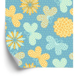 Papier Peint Pour Les Enfants - Papillons Et Fleurs – Image 2