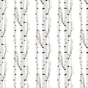 Papier Peint Pour La Chambre De Bébé Bouleaux – Image 1