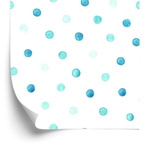 Papier Peint Points Bleus Peints À L'aquarelle – Image 2