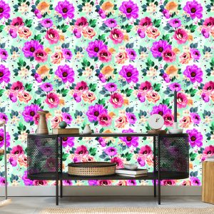 Papier Peint Belles Fleurs Peintes À L'aquarelle – Image 5