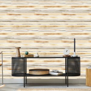 Papier Peint Rayures Horizontales - Aquarelle – Image 5