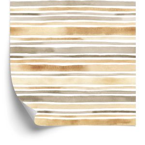 Papier Peint Rayures Horizontales - Aquarelle – Image 2