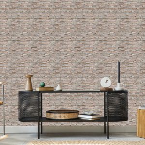 Papier Peint Vieilles Dalles De Mur De Briques Avec Effet 3D – Image 5