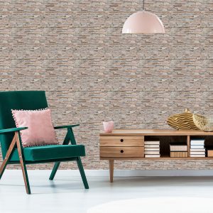 Papier Peint Vieilles Dalles De Mur De Briques Avec Effet 3D – Image 6