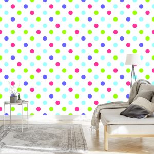 Papier Peint Pour Les Enfants - Pois Colorés – Image 3