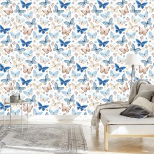 Papier Peint Pour Les Enfants - Papillons Colorés – Image 3