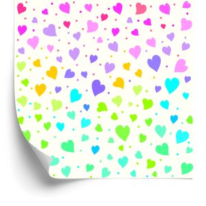 Papier Peint Pour Les Enfants - Petits Coeurs Colorés – Image 2