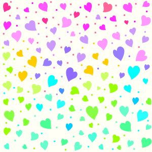 Papier Peint Pour Les Enfants - Petits Coeurs Colorés – Image 1